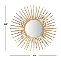 Safavieh Zyla Gold Wall Mount Sunburst Wall Mirror