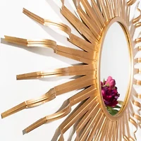 Safavieh Naya Gold Wall Mount Sunburst Wall Mirror