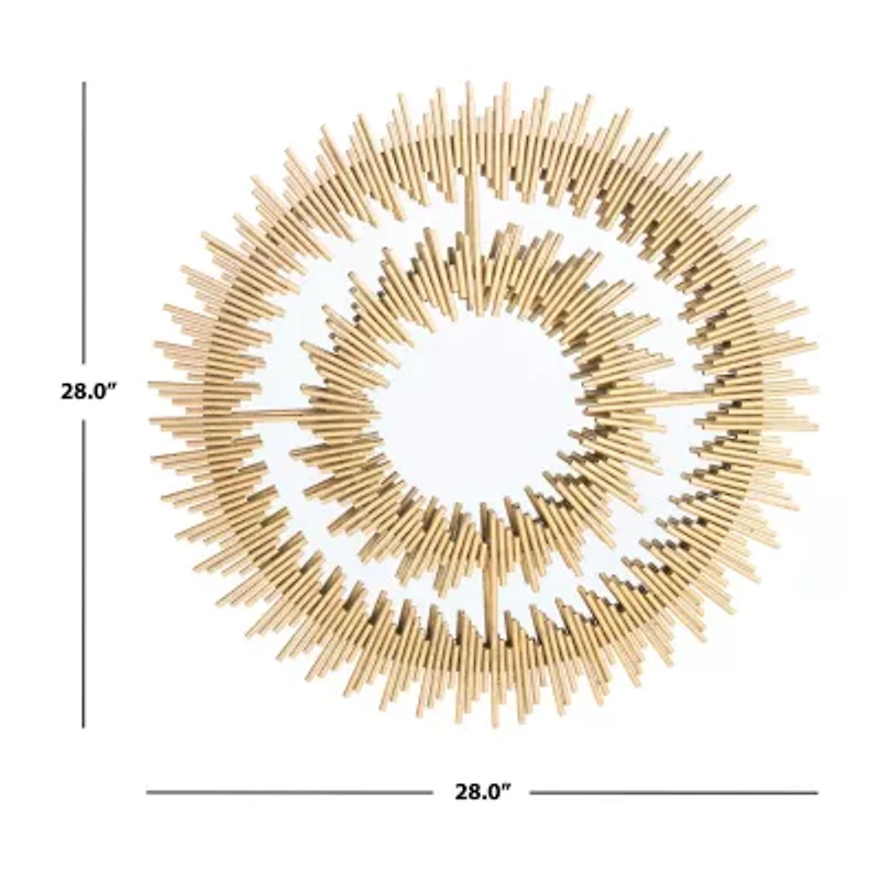 Safavieh Kalani Gold Wall Mount Sunburst Wall Mirror