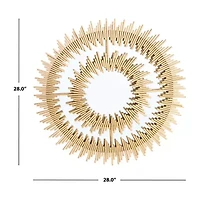 Safavieh Kalani Gold Wall Mount Sunburst Wall Mirror