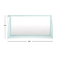 Safavieh Henly Teal Retro Wall Mount Rectangular Wall Mirror