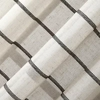 Clean Window Twill Stripe Anti-Dust Rod Pocket Sheer Single Curtain Panel
