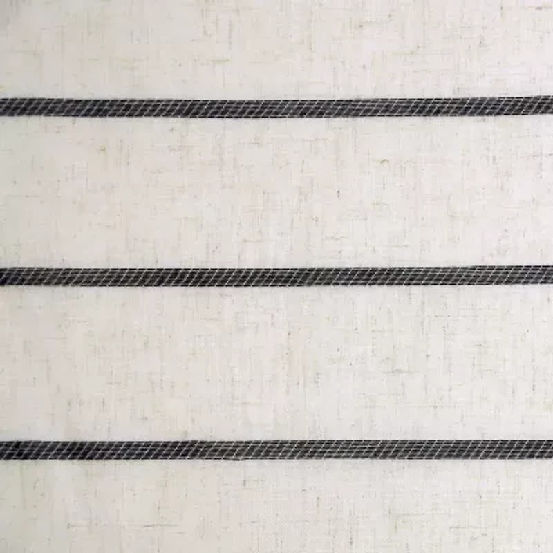 Clean Window Twill Stripe Anti-Dust Rod Pocket Sheer Single Curtain Panel