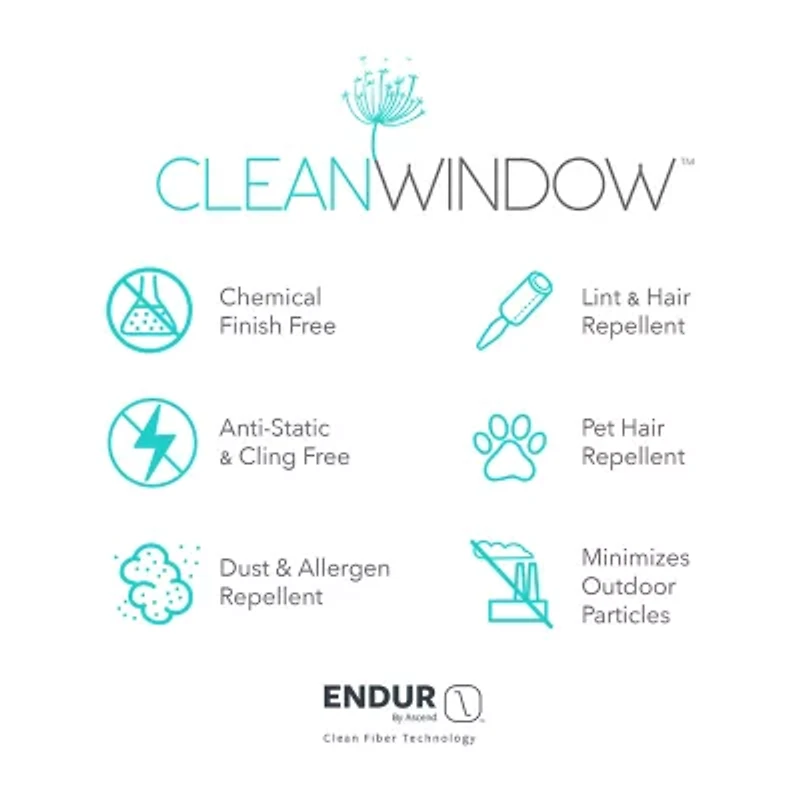 Clean Window Solid Anti-Dust Rod Pocket Sheer Single Curtain Panel