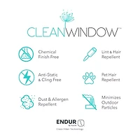 Clean Window Solid Anti-Dust Rod Pocket Sheer Single Curtain Panel