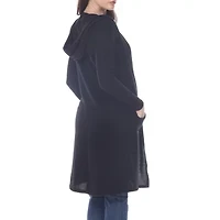 White Mark Womens Hooded Long Sleeve Open Front Cardigan