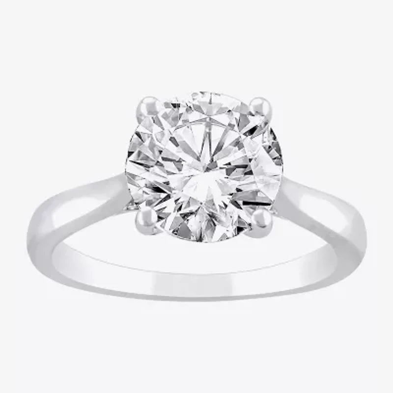 H-I / Si2) Womens / CT. Lab Grown White Diamond 14K Gold Round Solitaire Engagement Ring
