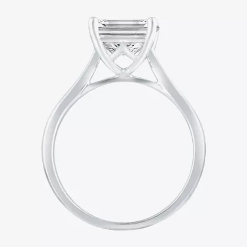 (H-I / SI2) Womens 3 CT. Lab-Grown White Diamond 14K Gold Radiant-Cut Solitaire Engagement Ring