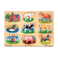 Melissa & Doug Farm Sound 8 Pieces 8-pc. Non-Toxic Puzzle