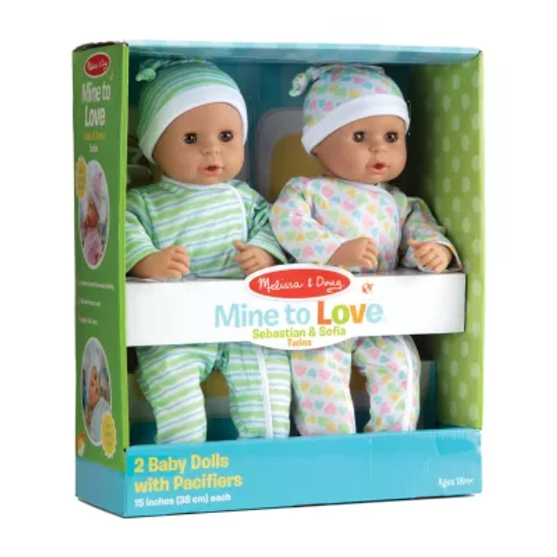 Melissa & Doug Mine To Love - Sebastian & Sofia Twins Doll