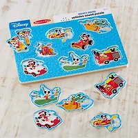 Melissa & Doug Mickey Mouse & Friends Vehicles Wooden Sound Puzzle - 8 Pieces Interactive Toy
