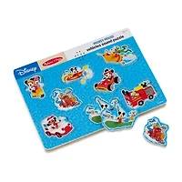 Melissa & Doug Mickey Mouse & Friends Vehicles Wooden Sound Puzzle - 8 Pieces Interactive Toy