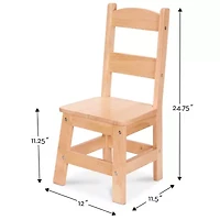 Melissa & Doug Wooden Chair Pair - Natural Play Kitchen