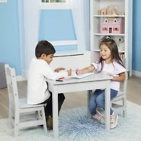 Melissa & Doug Wooden Table & Chairs (Gray)