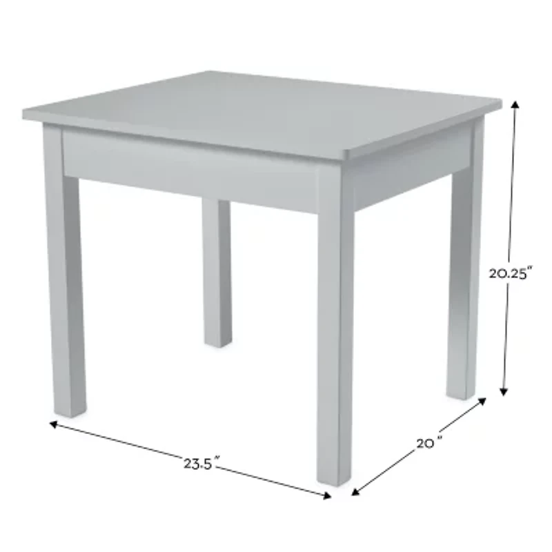 Melissa & Doug Wooden Table & Chairs (Gray)