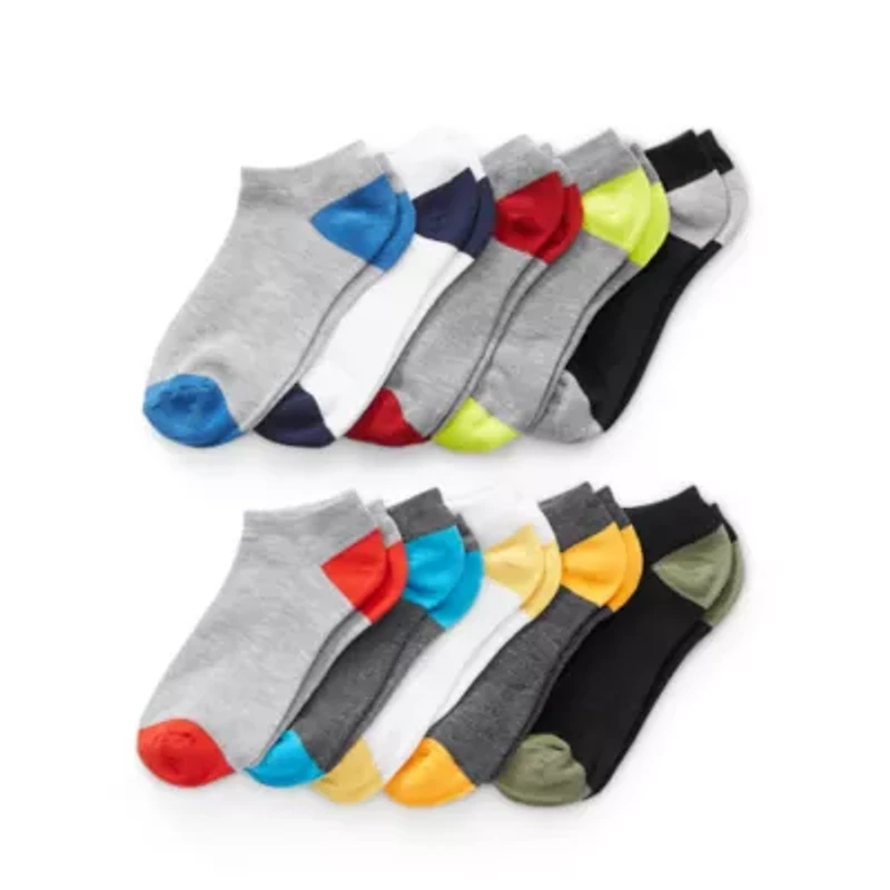 Thereabouts Little & Big Kid Boys 10 Pair Low Cut Socks