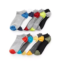 Thereabouts Little & Big Kid Boys 10 Pair Low Cut Socks