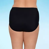 Liz Claiborne Comfort Waistband Plus Brief Bikini Swimsuit Bottom