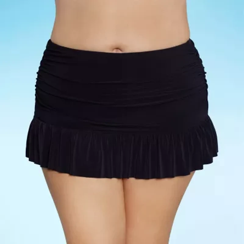 Liz Claiborne Womens Plus Swim Skirt