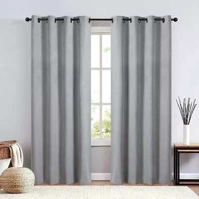 Max Blackout Baylor Grommet Top Energy Saving 100% Single Curtain Panel