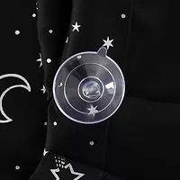 Sun Zero Lights Out Stars Portable Suction Cup 100% Blackout Single Curtain Panel