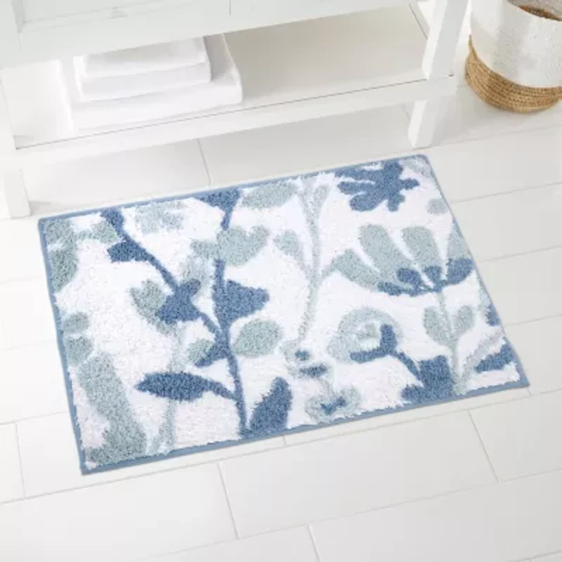 IZOD Mystic Floral Reversible Bath Rug