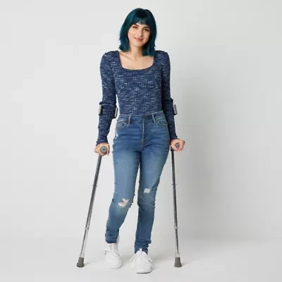 a.n.a Womens Mid Rise Adaptive Hidden Access Opening Skinny Fit Jegging Jean