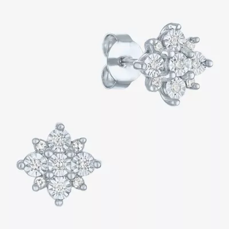 Diamond Blossom (G-H / Si2-I1) Womens 1/5 CT. Lab Grown White Diamond Sterling Silver 2-pc. Jewelry Set