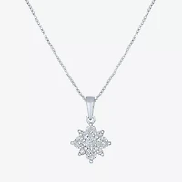 Diamond Blossom (G-H / Si2-I1) Womens 1/5 CT. Lab Grown White Diamond Sterling Silver 2-pc. Jewelry Set
