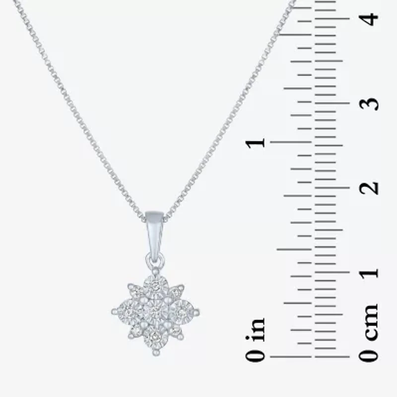 Diamond Blossom (G-H / Si2-I1) Womens 1/5 CT. Lab Grown White Diamond Sterling Silver 2-pc. Jewelry Set