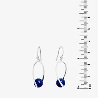 Silver Treasures Genuine Stone Bead Womens Sterling Drop Earrings