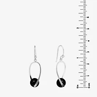 Silver Treasures Genuine Stone Bead Womens Sterling Drop Earrings