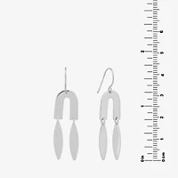 Silver Reflections Womens Pure Silver Over Brass Drop Earrings