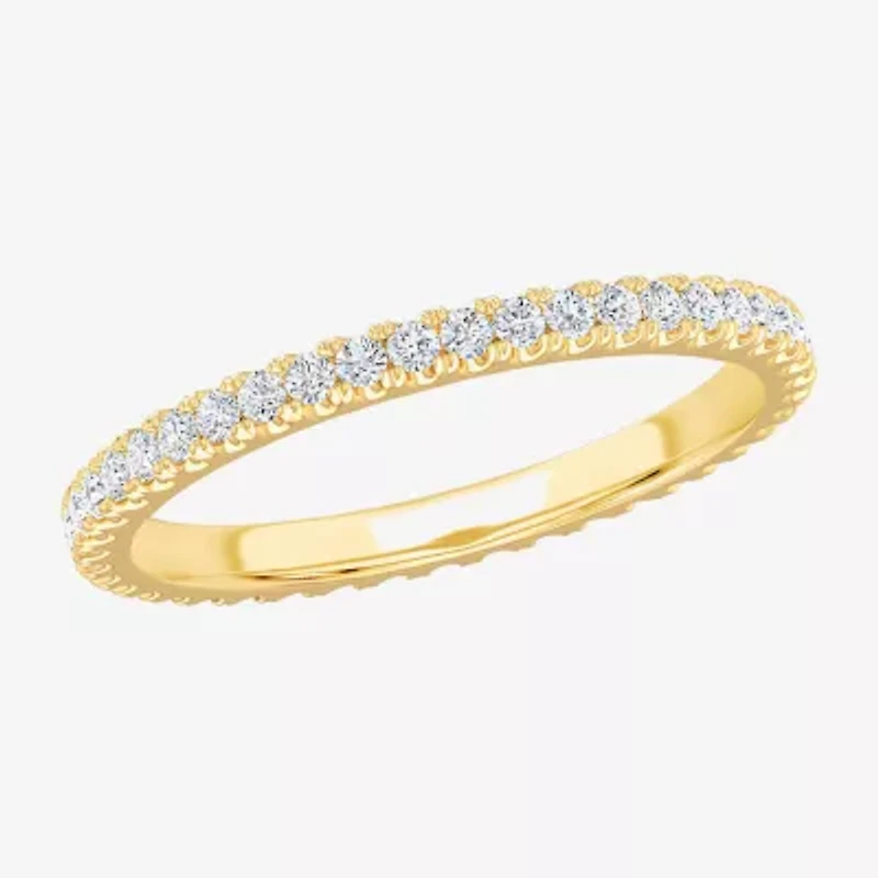 Matching Eternity Band Rings (G-H / Si1-Si2) Womens 1/2 CT. T.W. Lab Grown White Diamond 10K Gold Wedding
