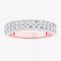 (G-H / Vs1-Vs2) Womens 4MM 3/4 CT. T.W. Lab Grown White Diamond 10K Gold Anniversary Band