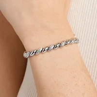 Sparkle Allure Diamond Accent Pure Silver Over Bronze 7.25 Inch Tennis Bracelet
