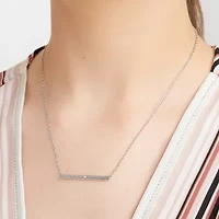 Sparkle Allure Diamond Accent 18 Inch Cable Rectangular Pendant Necklace