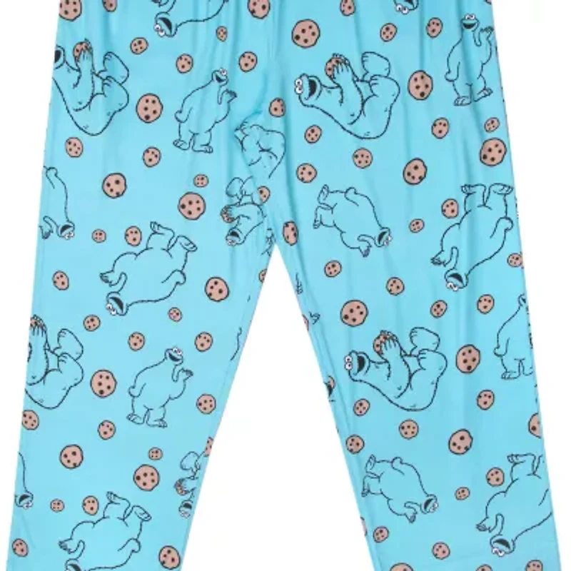Womens Sesame Street Plush 1 Pair Pajama Pants