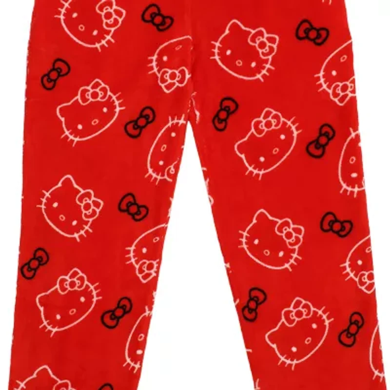 Womens Hello Kitty Plush 1 Pair Pajama Pants