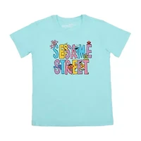Womens Sesame Street Plush Crew Neck Short Sleeve 2-pc. Pajama Sets