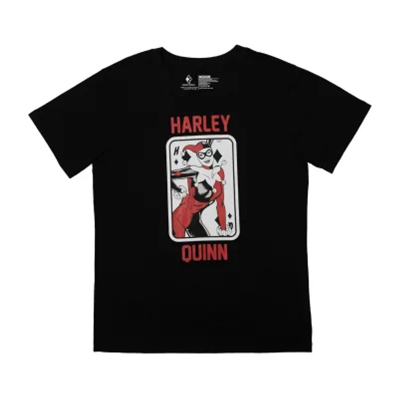 Harley Quinn Womens Plush Crew Neck Short Sleeve 2-pc. Pajama Sets