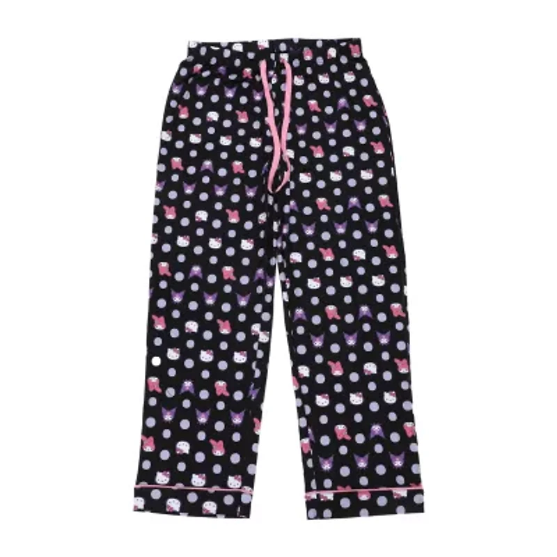 Womens Hello Kitty Plush Crew Neck Short Sleeve 2-pc. Pajama Sets