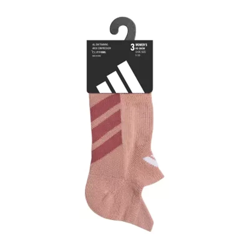 adidas All Day Training Womens Multi-Pack 3 Pair No Show Socks