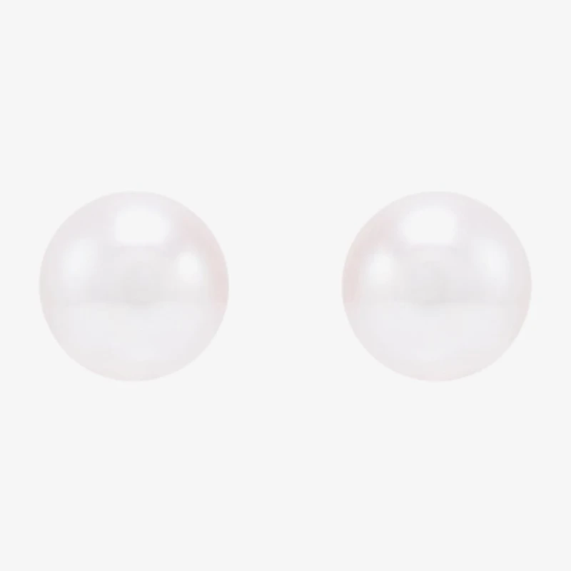 Certified Sofia™ 10K Gold 6-6.5mm Cultured Freshwater Pearl Stud Earrings