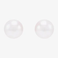 Certified Sofia™ 10K Gold 6-6.5mm Cultured Freshwater Pearl Stud Earrings