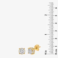 Tru Miracle 1 CT. T.W. Natural Diamond Round Stud Earrings in 14K Gold