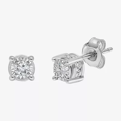 TruMiracle 1/2 CT. T.W. Natural Diamond 10K or 14K Gold Round Stud Earrings