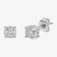 TruMiracle 1/2 CT. T.W. Natural Diamond 10K or 14K Gold Round Stud Earrings