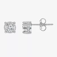 TruMiracle 1/2 CT. T.W. Natural Diamond 10K or 14K Gold Round Stud Earrings