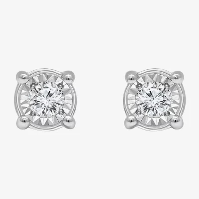 Tru Miracle 1/2 CT. T.W. Lab-Grown White Diamond 10K Gold 5.8mm Stud Earrings